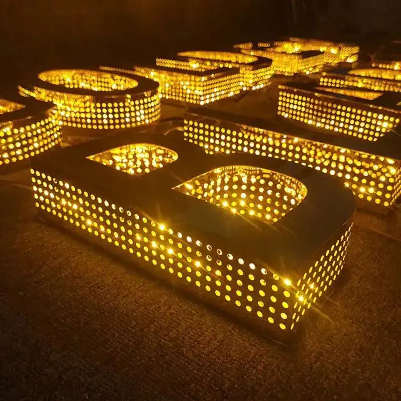 3D Printed Channel letters with side holes