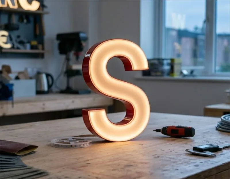 Signage - channel letters section