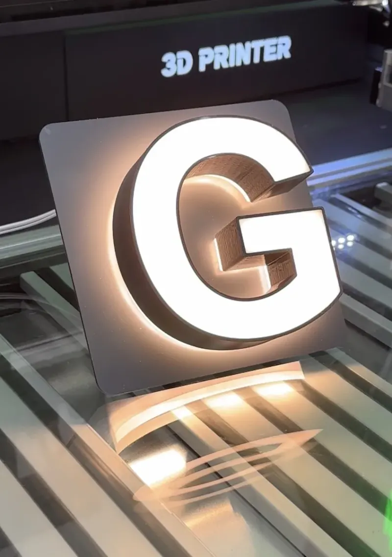 3d printing front lit and backlit led
