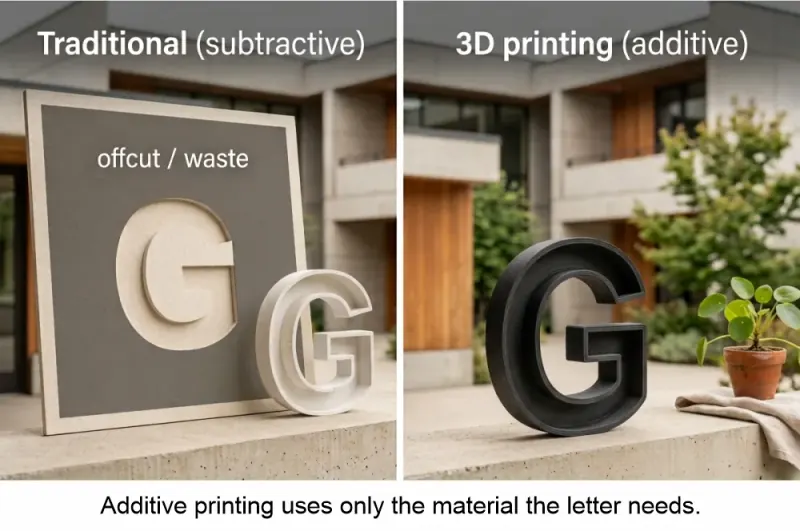 Two 3D prints simple side-by-side blocks